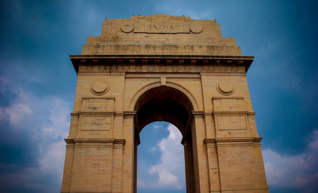 India Gate in Delhi, India in July