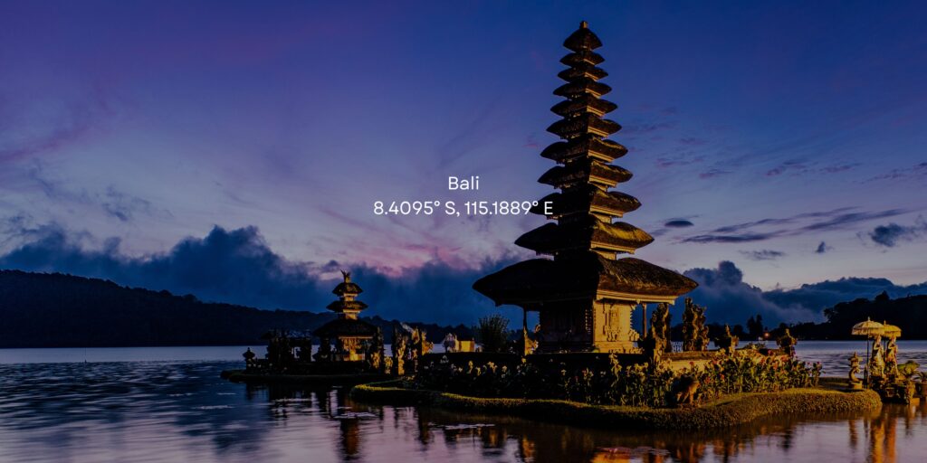 Bali Destination Image with Coordinates