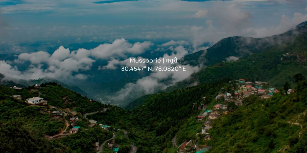Mussoorie Destination Image with Coordinates