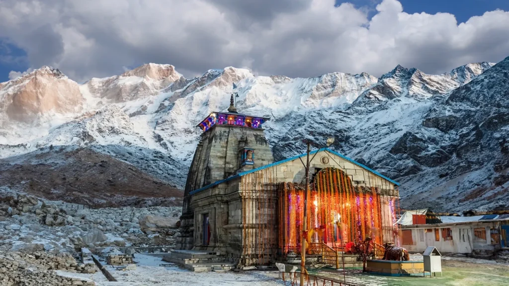Kedarnath Temple with snow-capped Himalayas Uttarakhand