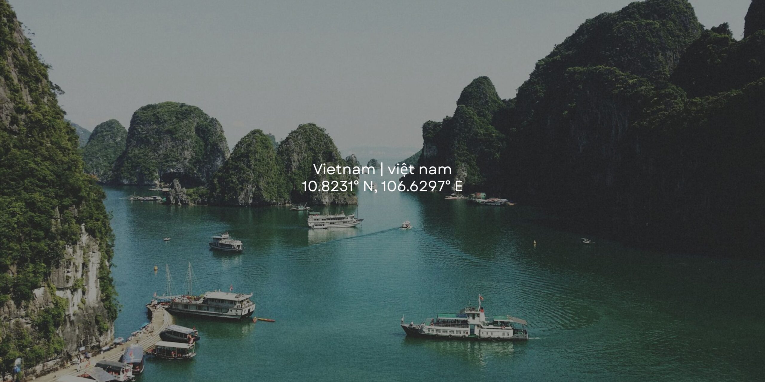 Vietnam Destination Image with Coordinates