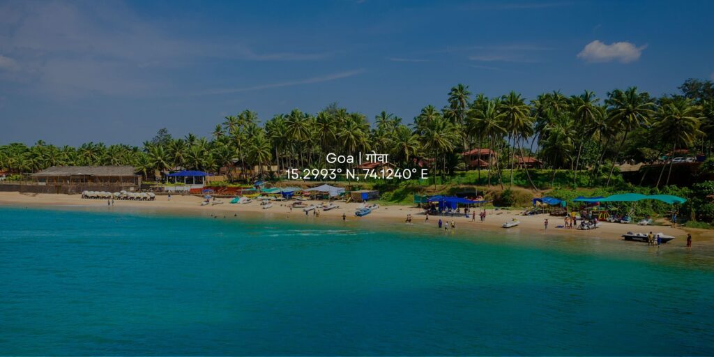 Goa Destination Image with Coordinates