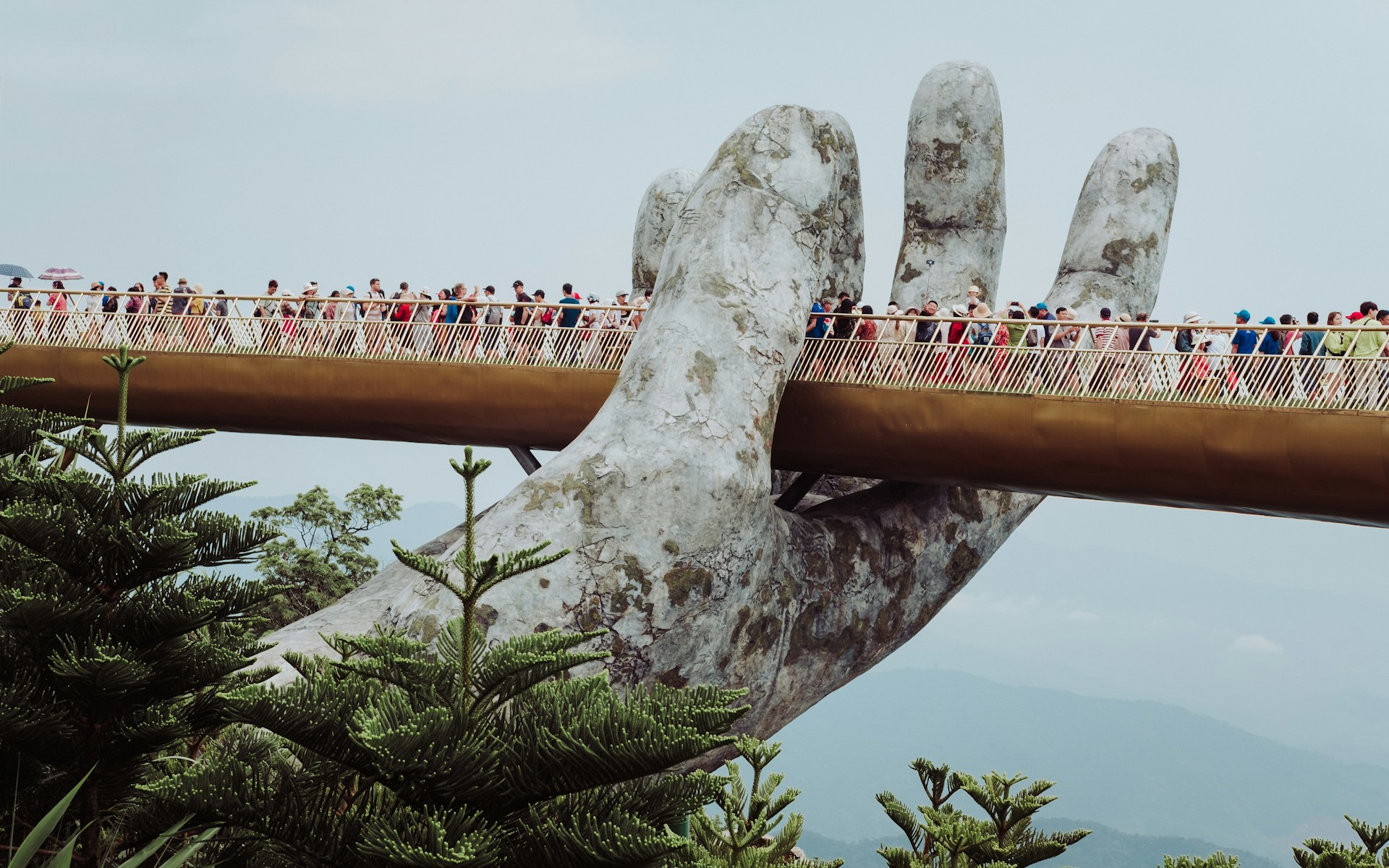 Golden Bridge on Ba Na Hills, Vietnam, Da Nang 2025 November Latest Image