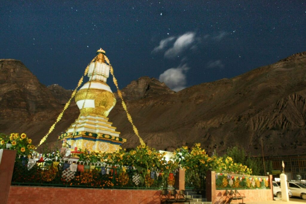 Tabo Monastery at night